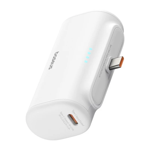 Baseus Compact Fast Charging Power Bank Type-C Edition 5000mAh 20W Moon White - Baseus - Image 3