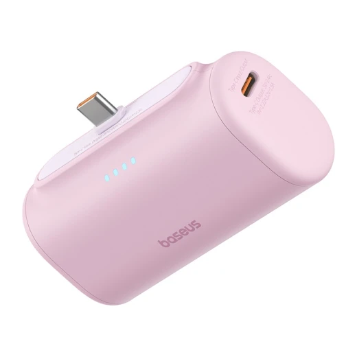 Baseus Compact Fast Charging Power Bank Type-C Edition 5000mAh 20W Baby Pink - Baseus - Image 2