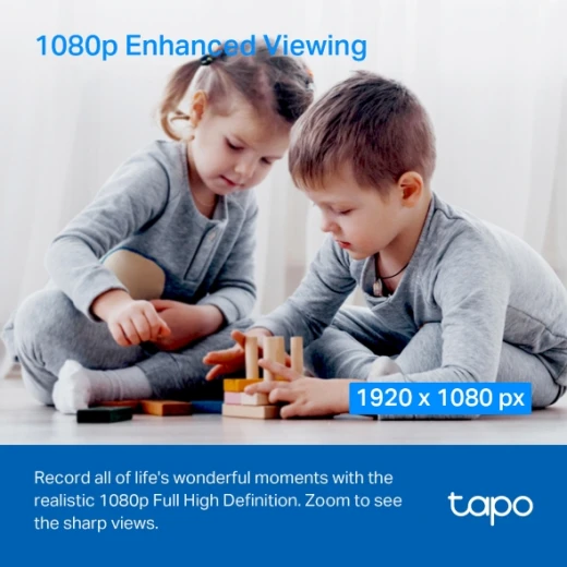 كاميرا المراقبة المنزلية الذكية Tapo C200C عبر Wi-Fi مع خاصية الدوران الأفقي والعمودي (Pan/Tilt)، جودة عالية للفيديو، رؤية ليلية، كشف حركة ذكي، مناسبة للأمان الداخلي مع سهولة التحكم عن بُعد عبر التطبيق - تي بي لينك - Image 3