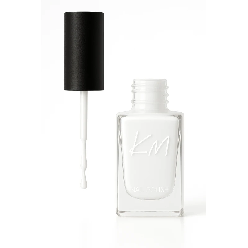 KM Nail Polish Color No 101 Brilliant Shine Long Lasting Manicure 12ml Fast Drying Polish - Km
