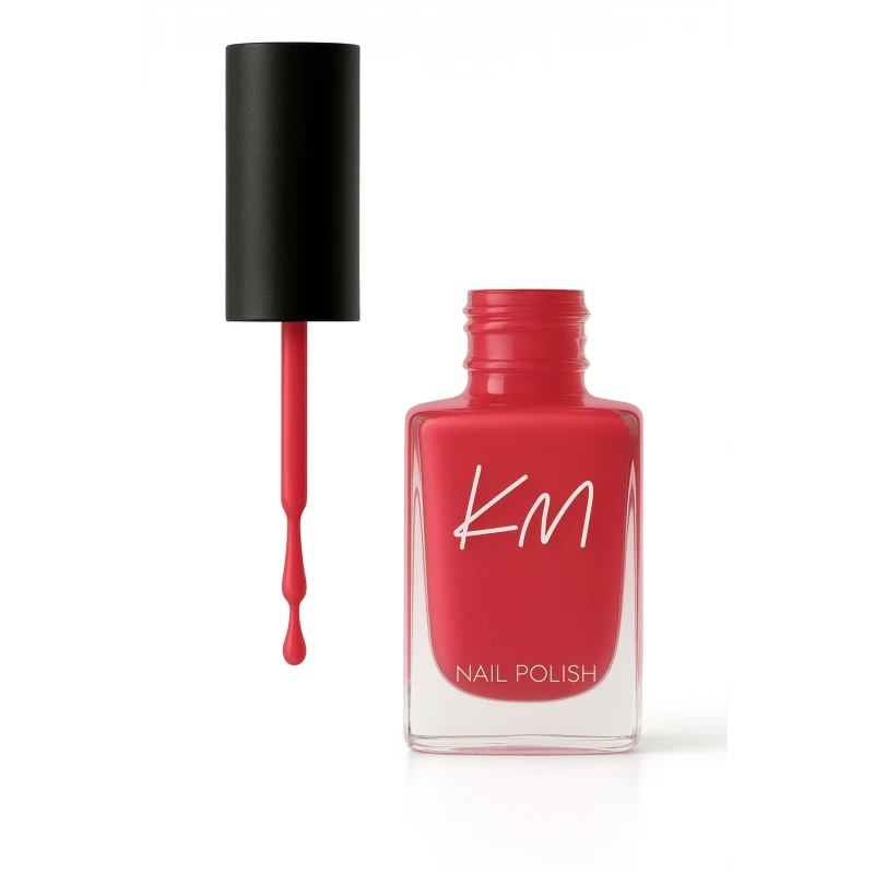 KM Long Lasting Shine Nail Polish No 158 Flawless Finish Manicure Essential 12ml - Km
