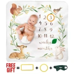 Dorado Bee Baby Milestone Blanket The Wood-Land Design for baby boys and girls - Dorado Bee