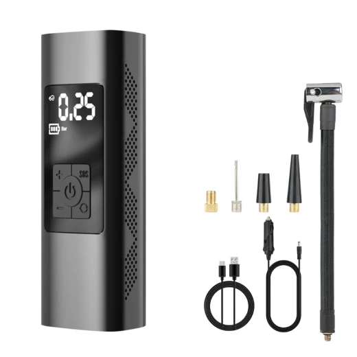 Tire Inflator Portable Air Compressor-130PSI & 6000mAh Portable Air Pump, Accurate Pressure LCD Display, Fast Inflation for Cars, Bikes & Motorcycle Tires, Balls. - Image 3