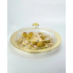 طقم تقديم حلويات دائري بتصميم ذهبي حجم كبير من فاجيو - فيغ