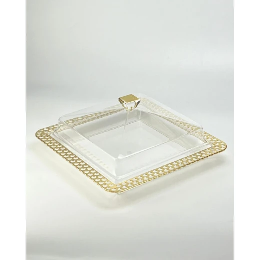 Vague Acrylic Dessert Serving Set Square with S - Vague - Image 2