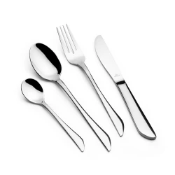 arshia 26-piece shiny silver stainless steel cutlery set with metal display stand – high-gloss mirror finish, rust-resistant 18/10 steel, elegant and practical for daily and formal dining
