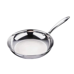 Arshia 26cm Tri-Ply Stainless Steel Fry Pan – Three-Layer Construction with Aluminum Core – Even Heat Distribution – Durable Rust-Resistant Body – Precise Temperature Control – Ideal for Everyday and Family-Size Cooking