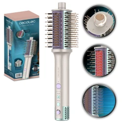 Cecotec CeramicCare Allin1 — 1500 W Hot Air Brush, 4-in-1 Styling Tool (Dryer, Styler, Straightener, Hot Air Brush), BLDC Motor, Advanced Ceramic Coating, Real Ion Technology, 360° Swivel Cable