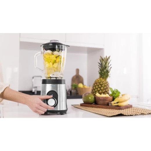 Cecotec Power Black Titanium 1800MAX Inox — High-Performance Jug Blender, 1800 W Motor, 6 Black Titanium-Coated Blades, 1.5 L Heat-Resistant Glass Jar, Stainless Steel Body, Multi-Speed Control for Smoothies, Ice Crushing & Hot Recipes - Cecotec - Image 6