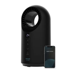 Cecotec Ready Warm 8400 Bladeless Fan Heater 1500 W, Bladeless Technology, Wi-Fi Smart Control, LED Display, Remote Control and Touch Panel, Oscillation, 3 Operating Modes, 12 h Timer, Advanced Safety System, Quiet Operation