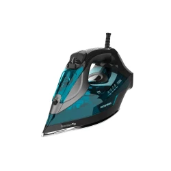 Cecotec Horizontal Steam Iron 3100W Power Steam Technology Turbo Slide Ceramic Soleplate 65 g/min Continuous Steam 255 g/min Steam Boost Anti-Calc and Anti-Drip System with 5 Heat Levels for Fast Efficient Wrinkle Removal on All Fabrics