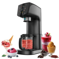 Cecotec Gelatec 2100 Multifunction Ice Cream & Frozen Drink Maker 2.1L, 500W, 11 Automatic Programs, CreamOn & Re-spin Technology, 3 BPA-Free Tubs, Color Touch Screen, Includes Digital Recipe Book