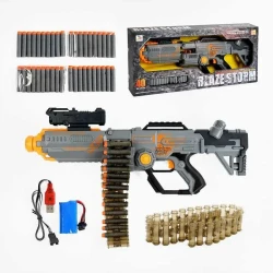 Blaze Storm Soft Bullet Gun with 40 Foam Bullets, 30 Shell Cases & 7.4V Battery