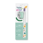 Toothbrush Cover & Toothbrush FLP Twigo Adult Basic Combo Pack Mountain Green – Toothbrush with Protective Cover, Soft Bristles for Effective Cleaning, Gentle on Teeth and Gums, Hygienic and Travel Friendly, Ideal for Daily Oral Care Routine, Suitable for Ages 12+ - Flipper