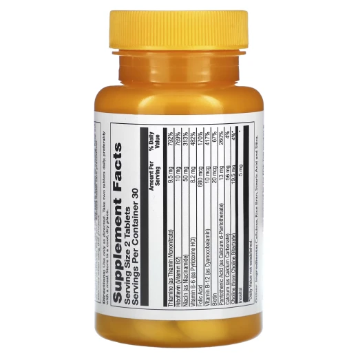 Thompson, B Complex, Plus Rice Bran, 60 Tablets - Thompson - Image 2