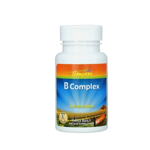Thompson, B Complex, Plus Rice Bran, 60 Tablets Thompson, B Complex, Plus Rice Bran, 60 Tablets