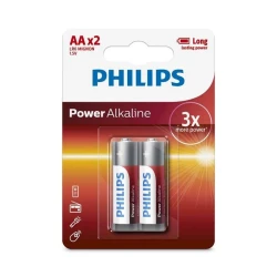 Philips Power Alkaline Batteries AA - Pack of 2