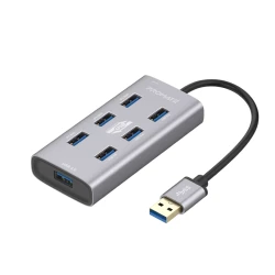 بروميت إيزي هاب-7، موزع  بـ7 منافذ  3.0 – كيبل مزدوج (فضي)