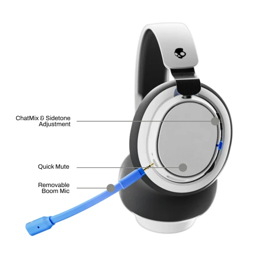 Skullcandy SLYR Pro Wireless Headphone - Playstation Headphone - White / Blue - Skullcandy - Image 2