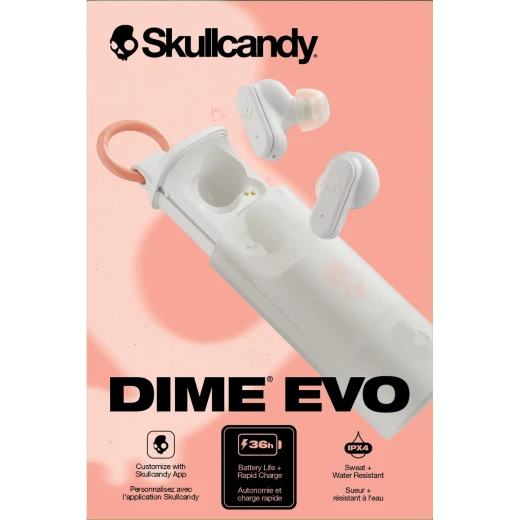 Skullcandy Dime Evo - True Wireless in Ear - Bone/Orange - Skullcandy - Image 4