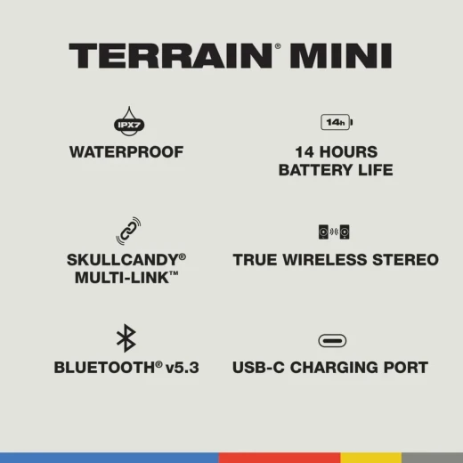 Skullcandy Terrain-Mini Bluetooth Speaker - Black - Skullcandy - Image 4