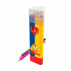 VERTEX Color Pencils Metal Tube – 24 Pieces