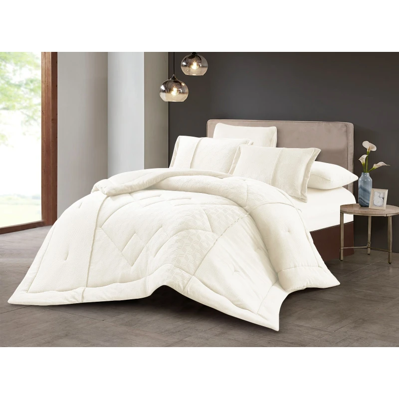 Oxford home grace flannel comforter set king size 6 pcs - Oxford