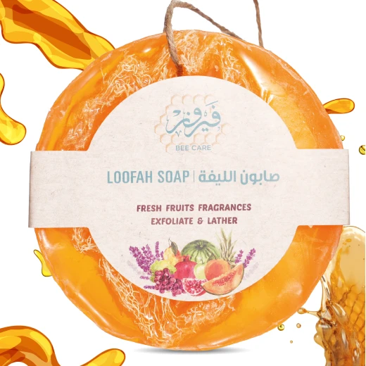 صابون الليفة الطبيعية بالخوخ من فيروز بي كير صابون الليفة الطبيعية بالخوخ من فيروز بي كير