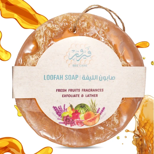 صابون الليفة الطبيعية باللافندر من فيروز بي كير صابون الليفة الطبيعية باللافندر من فيروز بي كير
