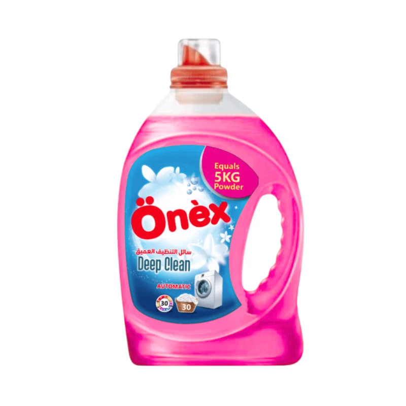 Mennah Onex Detergent Liquid – 3L – Pink | Powerful Cleaning with Long-Lasting Freshness - Mennah