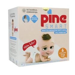 Pine Diapers Smart 6 - 6+ kg- Pack of 16 / The First Smart Diaper