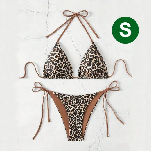 Leopard Pattern Bikini Set - Size S Leopard Pattern Bikini Set - Size S