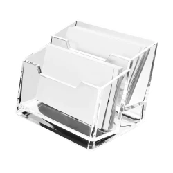Clear Acrylic Double Layer Business Card Holder