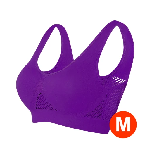 Wireless breathable mesh fitness / yoga / workout / Zumba bra – Size M - Seathany - Image 2