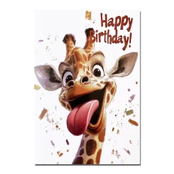 Cute funny figure on birthday greeting card – Style 1