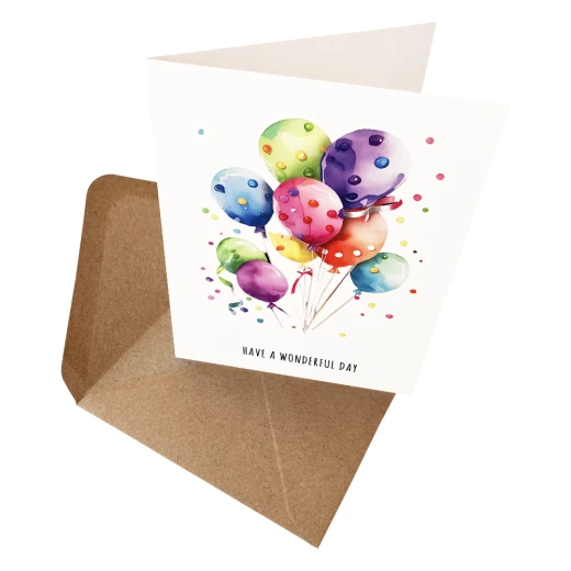 Water colors birthday greeting card style 1 - Image 2