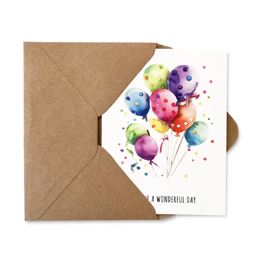 Water colors birthday greeting card style 1 - Image 3