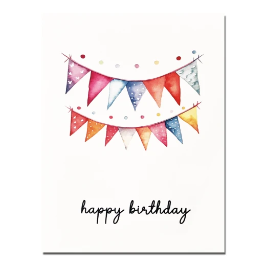 Water colors birthday greeting card 2 Water colors birthday greeting card 2