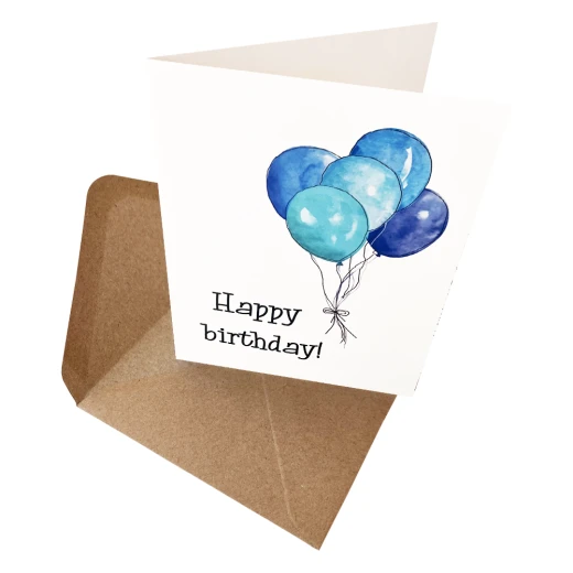Water colors birthday greeting card style 3 - Deli - Image 2