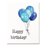 Water colors birthday greeting card style 3 - Deli