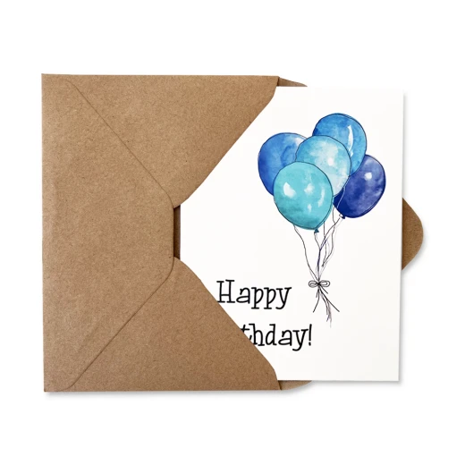 Water colors birthday greeting card style 3 - Deli - Image 3