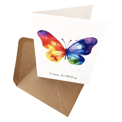 Water colors birthday greeting card style 4 - Image 2