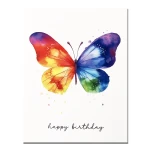 Water colors birthday greeting card style 4