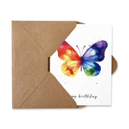 Water colors birthday greeting card style 4 - Image 3