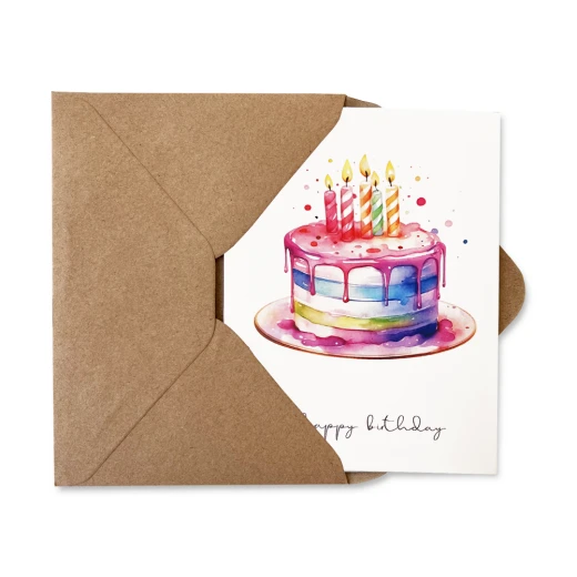 Water colors birthday greeting card style 5 - Image 3
