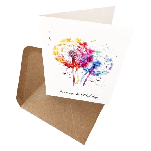 Water colors birthday greeting card style 6 - Image 2