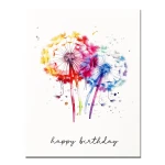 Water colors birthday greeting card style 6