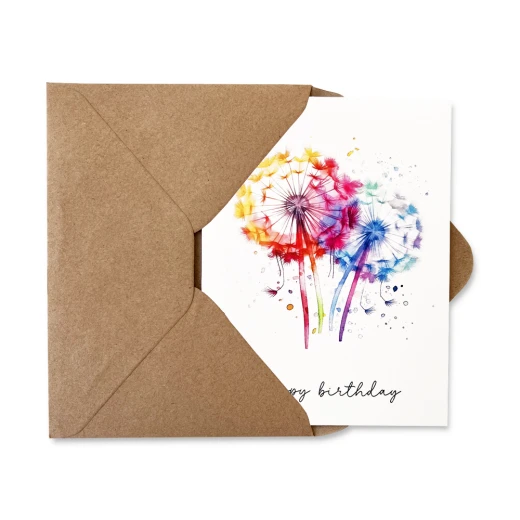 Water colors birthday greeting card style 6 - Image 3