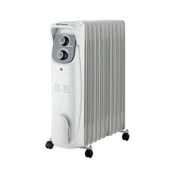 Conti ORDT-1411 Oil Radiator 11-Fin – Up to 2500W, 3 Heat Settings, Adjustable Thermostat, Tip-Over & Overheat Protection