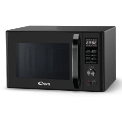 Conti 32L Black Microwave Oven with Defrost – Efficient Cooking Solution for Modern Kitchens: Fast Heating, Easy Defrosting, Stylish Design. Ideal for Quick Meals.
